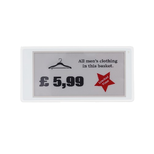 3.50" Elektronik Raf Etiketi
